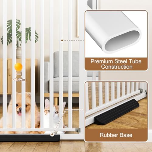 51" Extra Tall Cat Gate for Doorway, 30-49" Wide Auto Close Pet Gate - Image 5