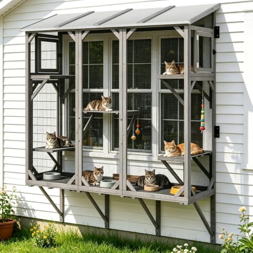 PetsCosset Large Window Catio for Indoor Cats by PETSCOSSET