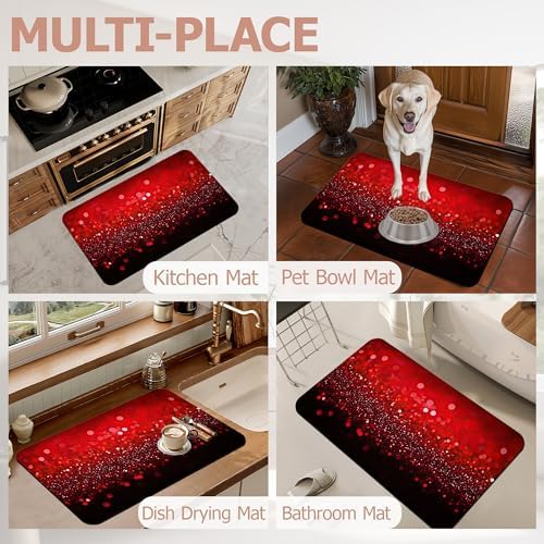 Diatomaceous Earth Bath Mat, Glitter Non-Slip Thin Absorbent Fast Drying Easy - Image 7