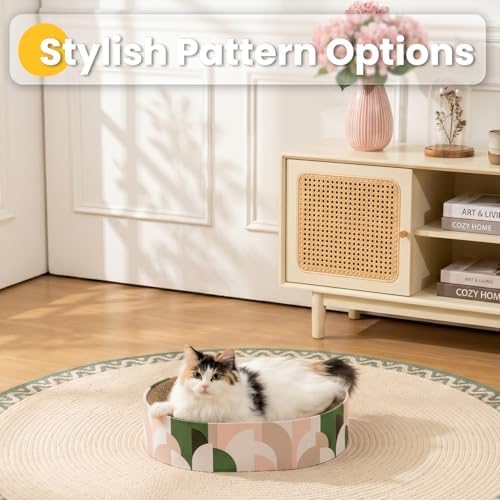 Conlun Oval Cat Scratcher Bed | Scratching Bowl Lounge - Image 3