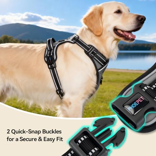 PHOEPET No Pull Dog Harness Reflective Adjustable - Image 7
