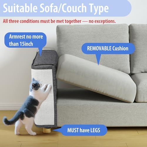 Oroonoko Cat Scratch Couch Protector, Couch Protector from Cat Claws - Image 4