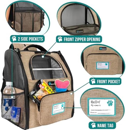 PetAmi Dog Backpack Carrier Airline Approved Cat Pet Puppy Bag - Image 3