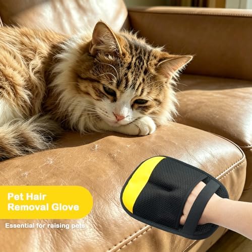 Electrostatic Pet Hair Removal Glove, Washable & Reusable Cat & Dog Animal Fur - Image 5