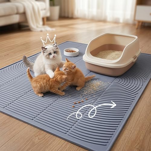 Extra Large Cat Litter Mat 47" x 35" Silicone Litter Trapping Mat - Image 7