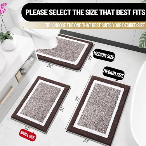 OLANLY Bathroom Rugs 36x24, Soft Absorbent Microfiber Bath Rugs - Image 2