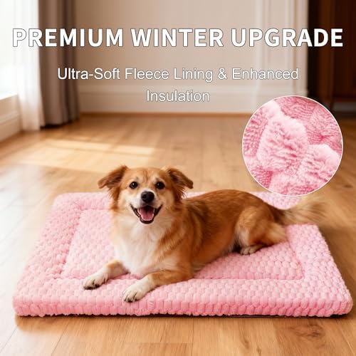 Dog Bed Mat, Reversible & Ultra Soft Kennel Pad-Machine Washable Pet Bed - Image 5