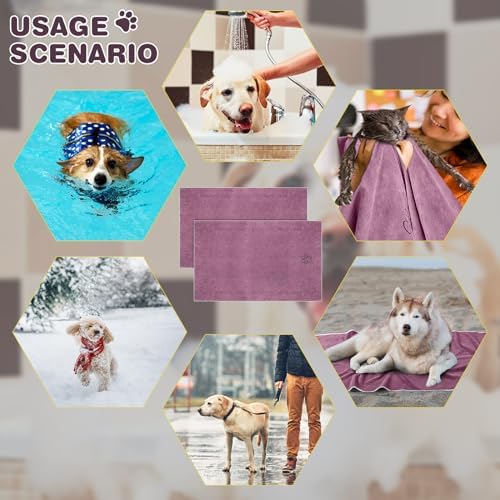 Chumia 4 Pcs Dog Towels for Drying, 30 x 50 Inch - Image 3