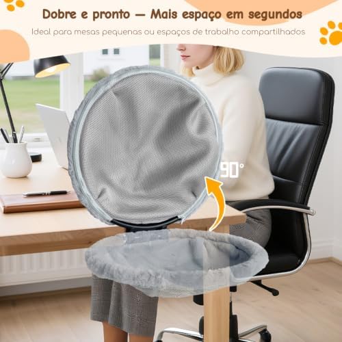 Cat Desk Bed | Supports 50 lb | Desk Mounted Cat Bed Cat Hammock - Image 4