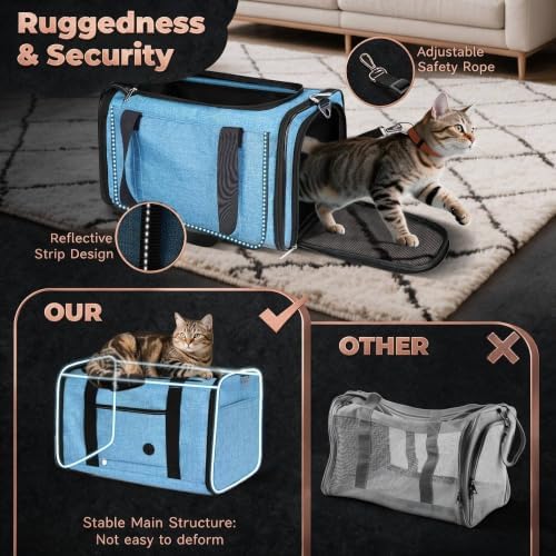 YUDODO 25lbs Cat Carrier Lightproof Soft Sided Pet Carrier - Image 5