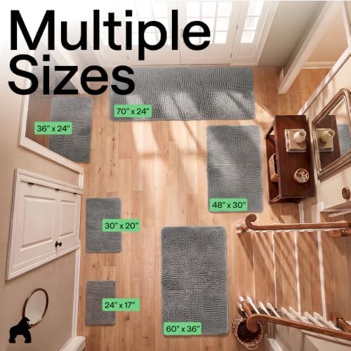 GORILLA GRIP SoakSTOPPER Dog Door Mat, Machine Wash and Dry, 36x24 Gray - Image 2