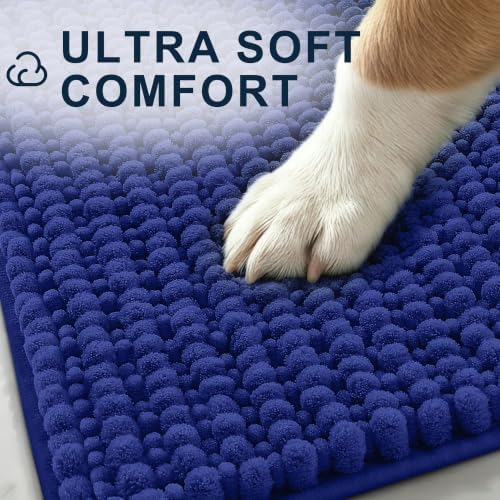 Smiry Dog Door Mat for Muddy Paws 36x24, Ultra Absorbent Chenille Doormat - Image 3