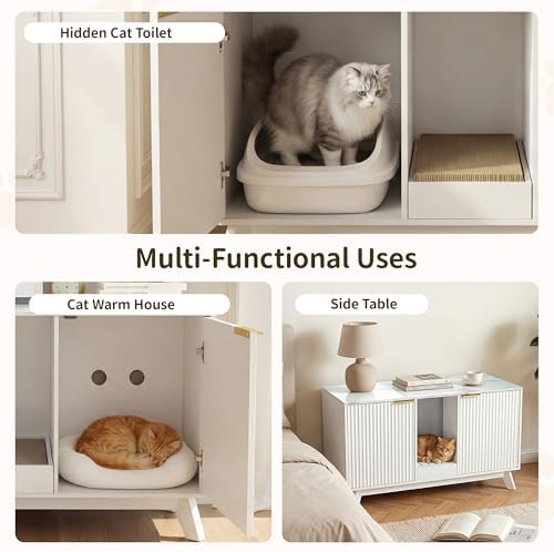 Double Cat Litter Box Enclosure - Image 6