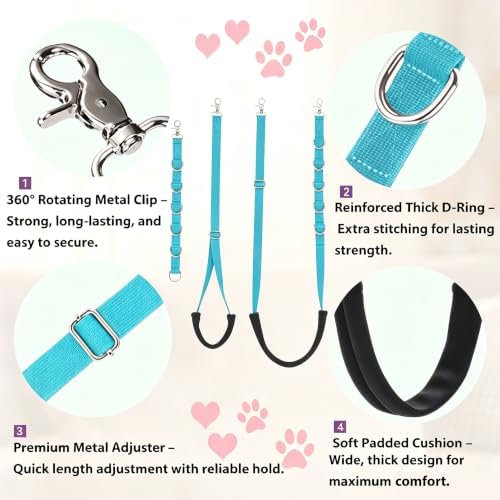 Dog Grooming Belly Straps Sky Blue Pet Grooming Supplies 3 Sets Professional - Image 3