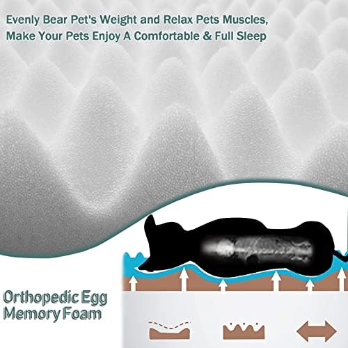 Small Dog Crate Bed Memory Foam Flat Kennel Pad - Image 2