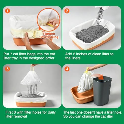 ADDPETS Sifting Litter Box Liners 14 Count, Precision Holes, Quick Clean - Image 6
