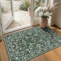 Small Area Rugs 2x3 for Entry Bathroom Kitchen Bedroom Carpet 2x3 Green by NYZEL