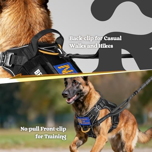 rabbitgoo Tactical Dog Harness for Medium, Heavy Duty Military No Pull Vest - Image 2