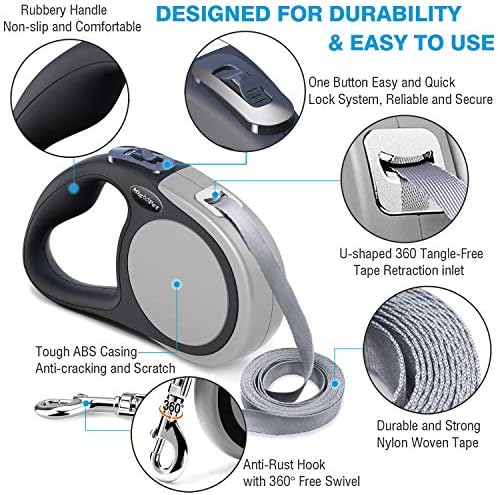 Heavy Duty Retractable Dog Leash-16ft Strong & Durable Walking Leash - Image 4