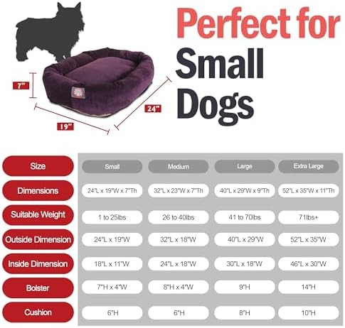 Majestic Pet Micro Velvet Dog Bed, 24 Inch Small, Round Washable - Image 3