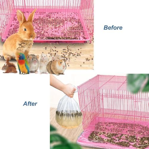 50 Pcs Disposable Rabbit Cage Liner Quick Cleanup Litter Box Liners Bags - Image 2