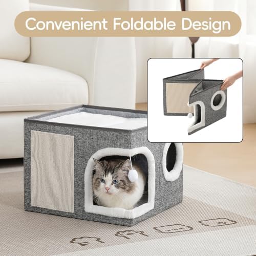 Cat Beds for Indoor Cats, Large Kitten Bed - Image 6