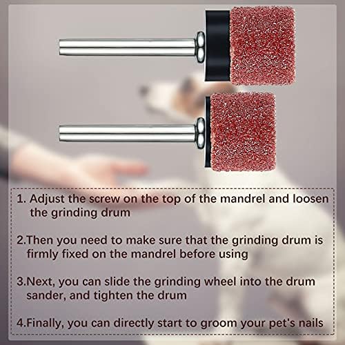 Leelosp 22Pcs Dog Nail Grinder Bands Drums, 1/2 Inch 120 Grit - Image 4