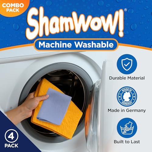 ShamWow Shammy Cloth 4-Pack, Super Absorbent Chamois Towel - Image 5