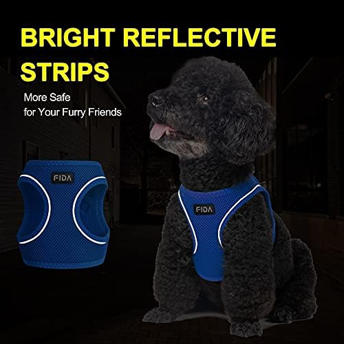 Fida Comfy Dog Harness with Leash, Soft Puppy Vest Escape Proof, Breathable - Image 4