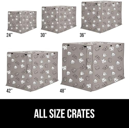 GORILLA GRIP Dog Crate Covers, Wire Kennel Topper, 36 in, Taupe Dogs - Image 3