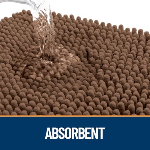 OLANLY Dog Door Mat for Muddy Paws 47x20, Super Absorbent Chenille Mud Mat - Image 3