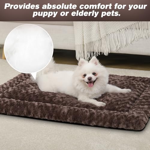 Exsnugy Washable Dog Bed Mat Large Size Fluffy Pet Crate Pad 48x30 XXL - Image 4