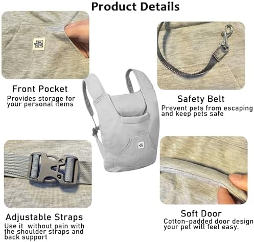 FLAdorepet Small Dog Front Carrier Sling Bag Pet Chest Backpack - Image 4
