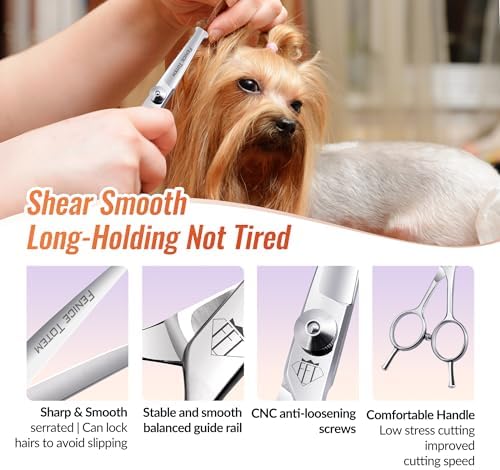 Dog Grooming Scissors: 4.75" Pet Straight Shears Made Of Advanced Stainless - Image 5