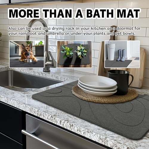 30*20 Stone Bath Mat Diatomaceous Earth Shower Mat - Image 6