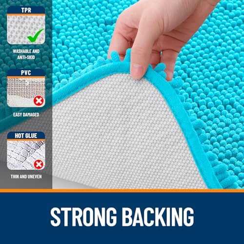 OLANLY Large Bathroom Rugs 50x30, Extra Soft Absorbent Chenille Bath Rugs - Image 6