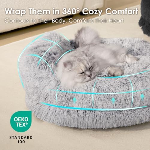 EHEYCIGA 20" Calming Donut Dog Bed - Image 4