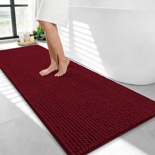 OLANLY Thick Chenille Bathroom Runner Rugs Mats 47x24 by OLANLY