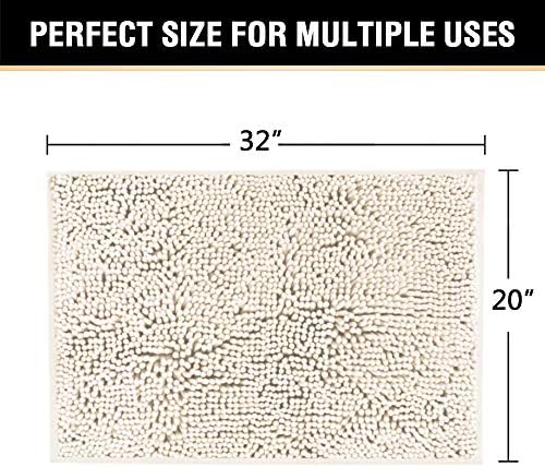 H.VERSAILTEX Microfiber Bath Rugs Chenille Floor Mat Ultra Soft Washable - Image 2