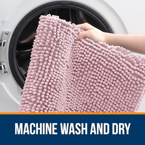 OLANLY Toilet Rugs U-Shaped 24x20, Soft Absorbent Chenille Contour Rugs - Image 5