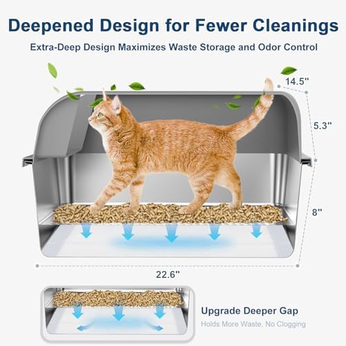 Suzzipaws XL Stainless Steel Sifting Litter Box - Image 5