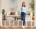 Snughome Short Dog Gate Indoor, Expands Up to 96’’ Wide Foldable Pet Gate by Snughome