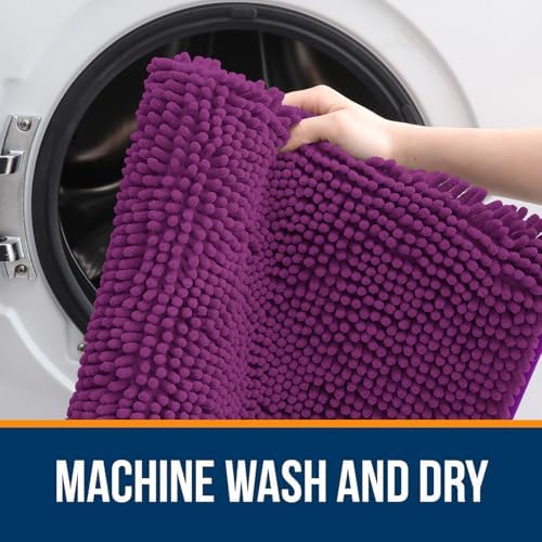 OLANLY Bathroom Rugs 36x24, Extra Soft Absorbent Chenille Bath Rugs - Image 5