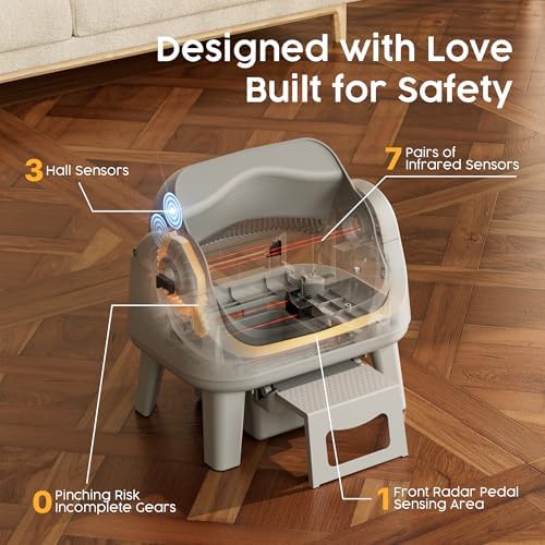 PetPivot Open Top Self Cleaning Cat Litter Box, Automatic Litter Box - Image 3