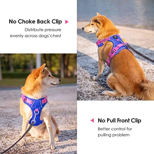 PHOEPET No Pull Dog Harness, Unique Colors Reflective Adjustable Dog Vest - Image 4