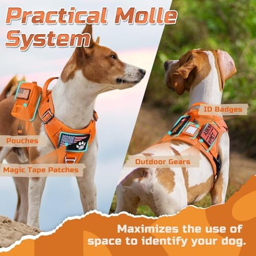 rabbitgoo Tactical Dog Harness for Medium, No Pull Military Service Vest - Image 4