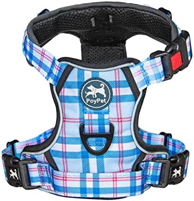 PoyPet Plaid Dog Harness Medium, No Pull Vest by PoyPet