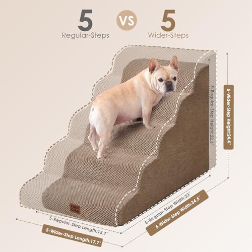 EHEYCIGA Extra Wide Dog Stairs for Large Dogs, 24.4" H Pet Step - Image 4