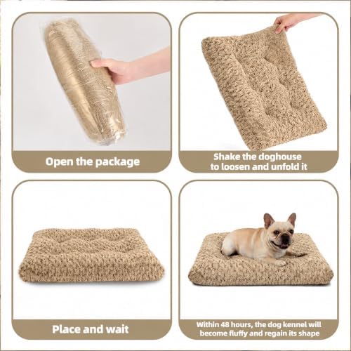 Dog Bed Medium Size, Plush Washable Pet Bed Mat, Dog Crate Bed 29"x21" - Image 7