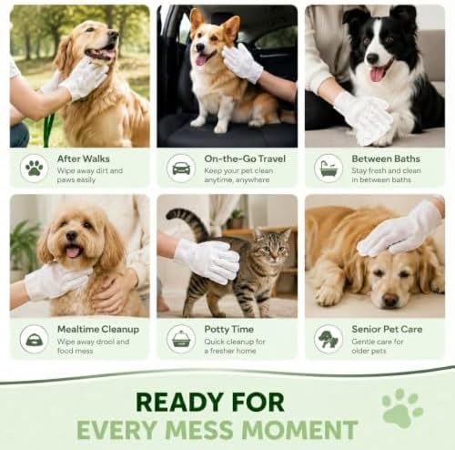 GLADFRESIT Pet Grooming Glove Wipes - Image 4